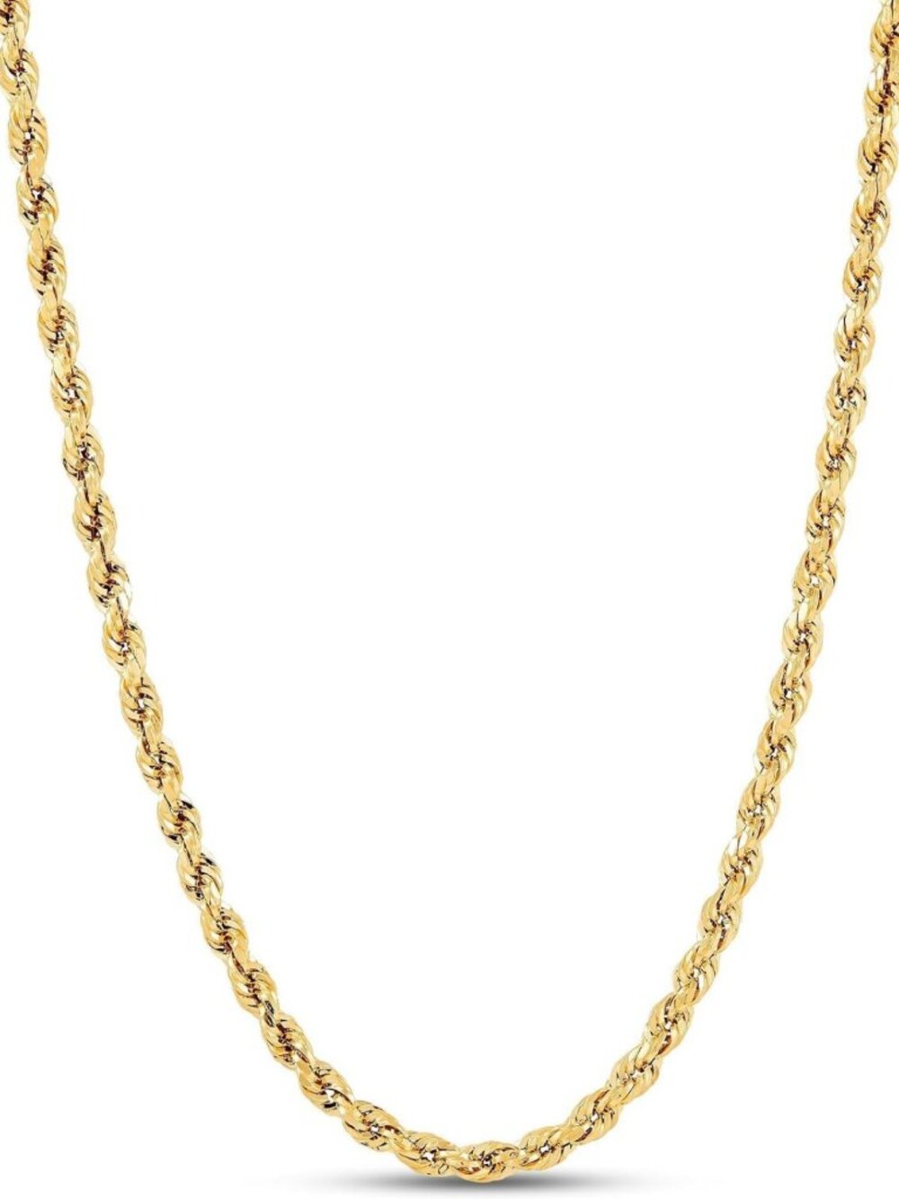 925 Sterling Silver Rope Chain Necklace for Men & Women - Elegant & Durable